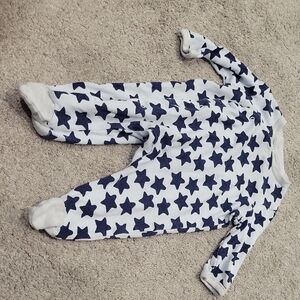 Quiltex Starry White and Blue Footies One Piece
